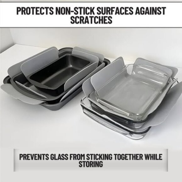 NWT 12-Piece Grey Felt Baking Dish Protectors Set - Picture 3 of 7